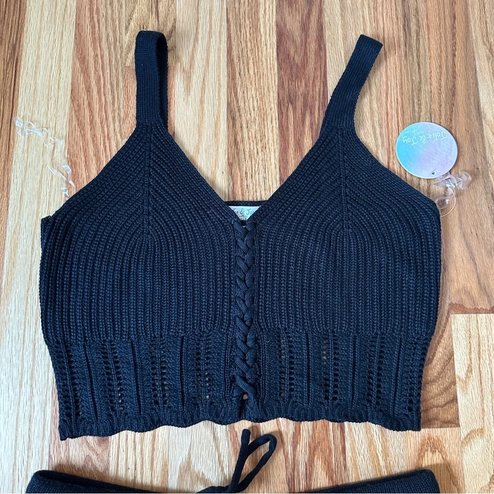 Two Pice Summer Knit Set with Shorts & Top